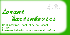lorant martinkovics business card